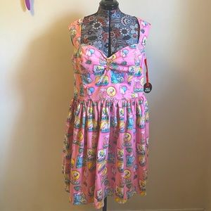 Hell Bunny Pink Flamingo Dress